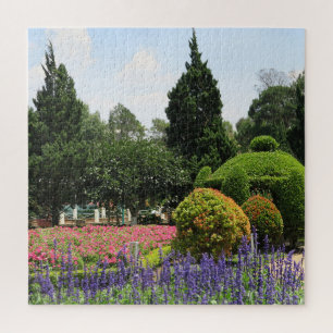Puzzle hermosa + naturaleza, flores, parque, paisaje,