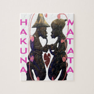 Puzzle Hermosa Pareja Africana Asombrosa: Un Arte Románti
