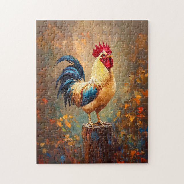 Puzzle Hermosa pintura de gallo (Vertical)