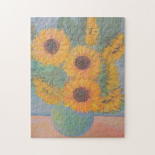 Puzzle Hermosa pintura de girasol (Vertical)