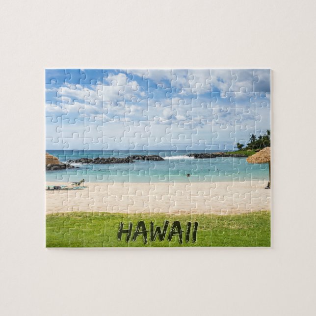 Puzzle Hermosa playa de Hawaii | Arena solar y paraíso ve (Horizontal)