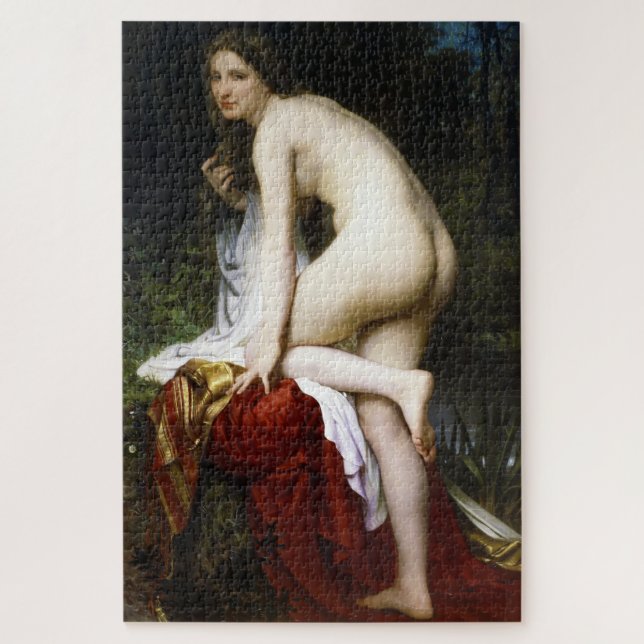 Puzzle Hermosa pluma femenina (por Bouguereau) (Vertical)