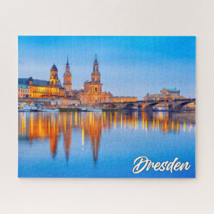 Puzzle Hermosa puesta de sol sobre Dresden, Alemania