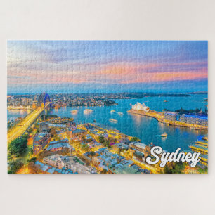 Puzzle Hermosa puesta de sol sobre Sydney, Australia