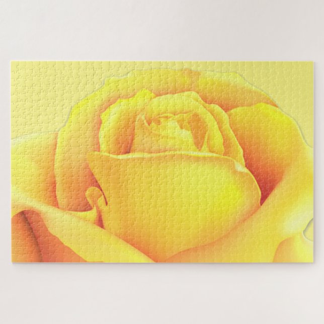 Puzzle Hermosa rosa amarilla (Horizontal)