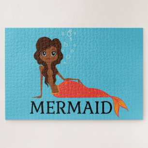 Puzzle Hermosa sirena (Chica negro) (afroamericana)