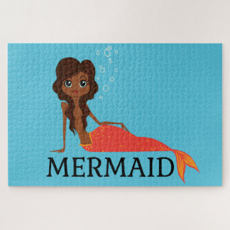 Puzzle Hermosa sirena (Chica negro) (afroamericana)