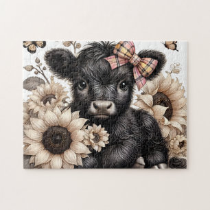 Puzzle Hermosa vaca de las Highlands