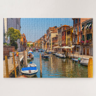 Puzzle Hermosa vista panorámica de un canal en Venecia, I