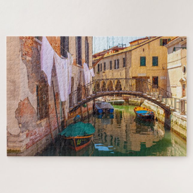 Puzzle Hermosa vista panorámica de un canal en Venecia, I (Horizontal)