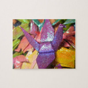 Puzzle Hermosas aves de papel de Relieve metalizado
