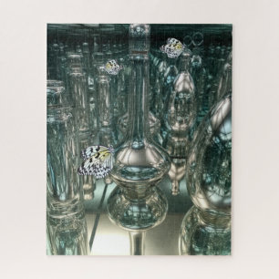 Puzzle Hermosas Botellas y Mariposas