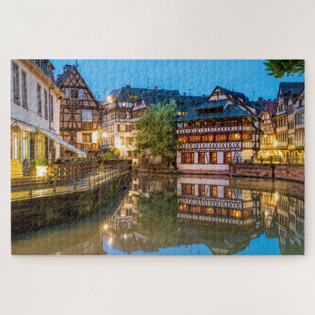 Puzzle Hermosas casas de madera de Estrasburgo Francia Vi (Horizontal)