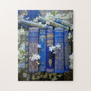 Puzzle Hermosas espinas de libros y flores