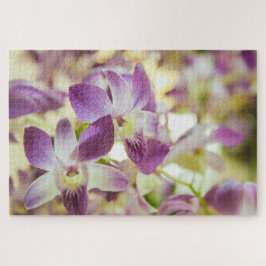 Puzzle Hermosas flores blancas y violetas