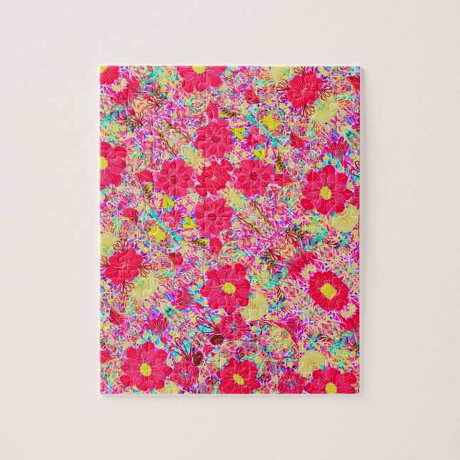 Puzzle Hermosas flores brillantes y coloridas (Vertical)