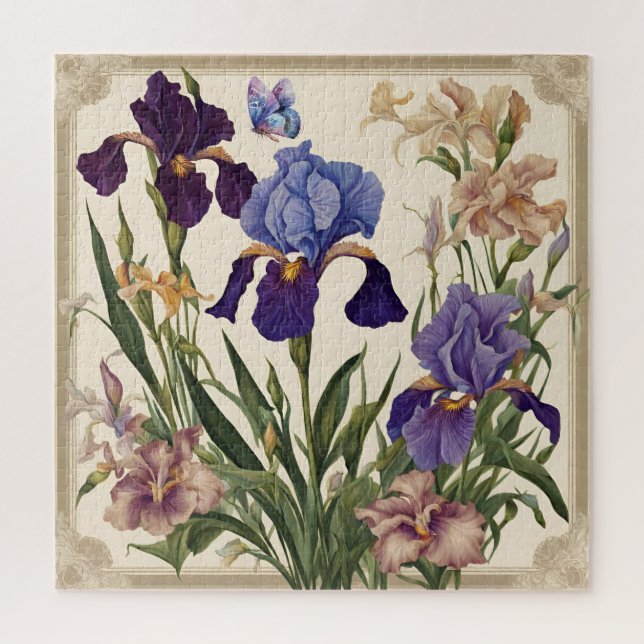 Puzzle Hermosas flores de Iris (Vertical)