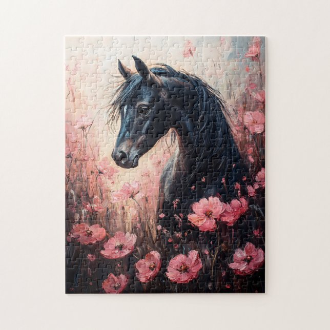 Puzzle Hermosas flores silvestres rosas de Rubor para cab (Vertical)