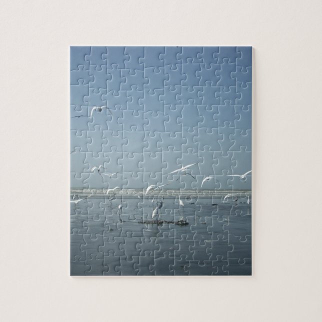 Puzzle Hermosas grullas volando sobre el ballet de la nat (Vertical)