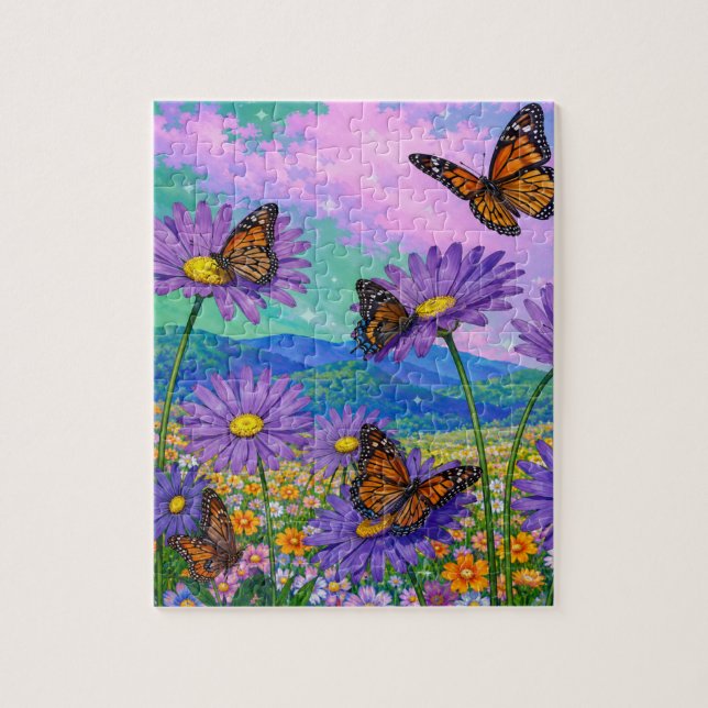 Puzzle Hermosas Mariposas Monarca de Verano  (Vertical)