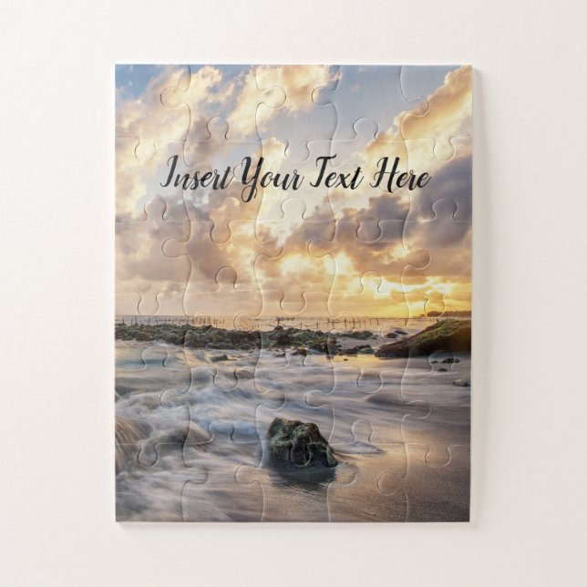 Puzzle Hermoso amanecer sobre la playa - Nusa Penida Bali (Vertical)