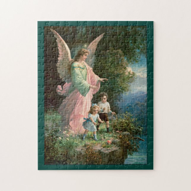 Puzzle Hermoso ángel guardián de niños (Vertical)