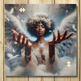 Puzzle Hermoso ángel norteamericano de origen africano