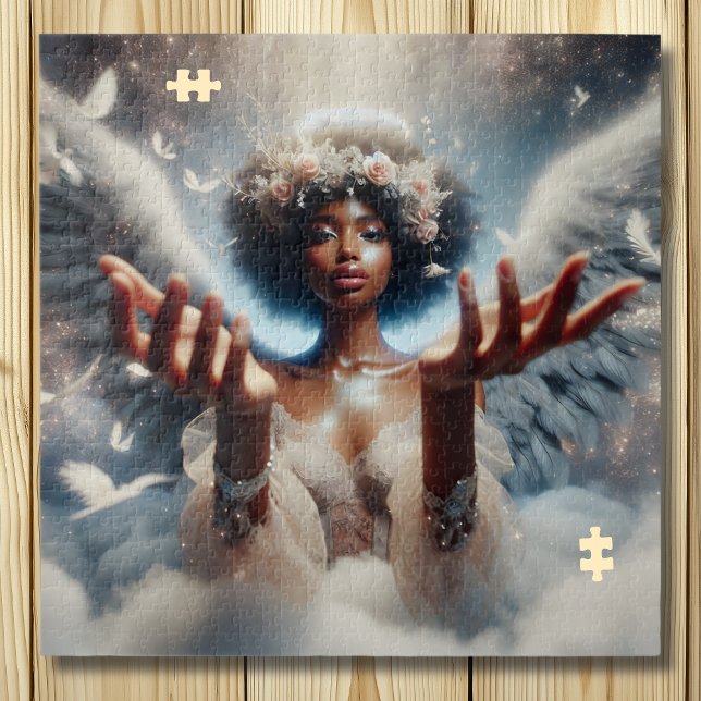 Puzzle Hermoso ángel norteamericano de origen africano (Subido por el creador)