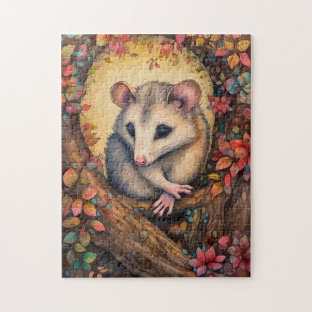 Puzzle Hermoso animal del bosque Boho/Possum (Vertical)