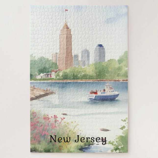 Puzzle Hermoso arte acuático de Nueva Jersey (Vertical)