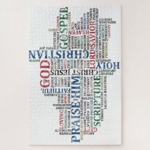 Puzzle Hermoso arte de palabras religiosas