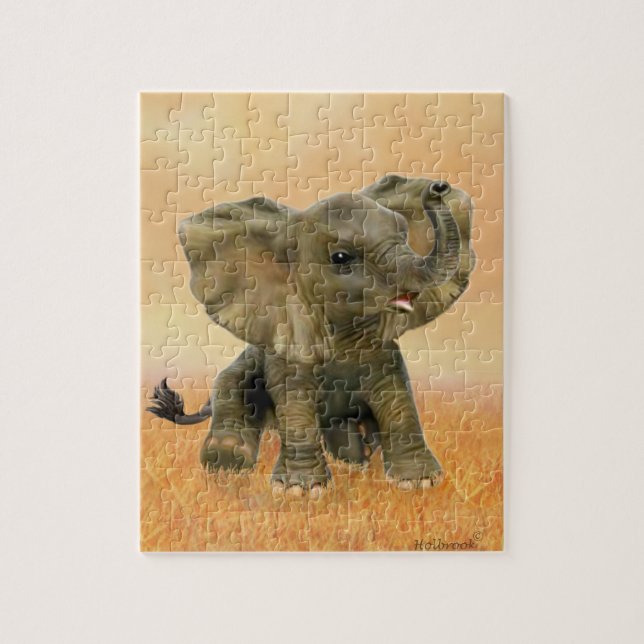 Puzzle Hermoso bebé elefante africano (Vertical)