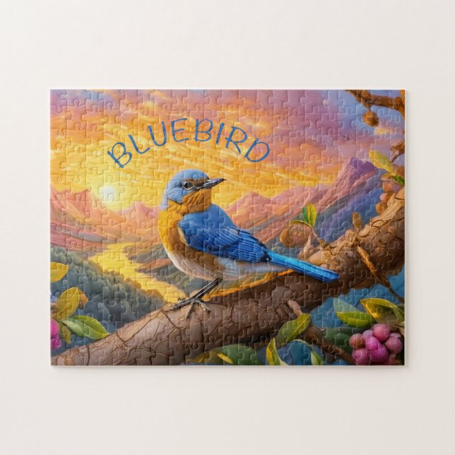 Puzzle Hermoso Bluebird (Horizontal)