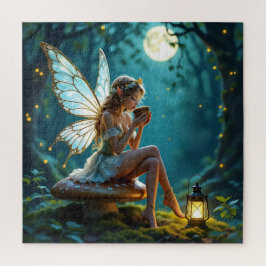 Puzzle Hermoso bosque encantado de café para beber de had