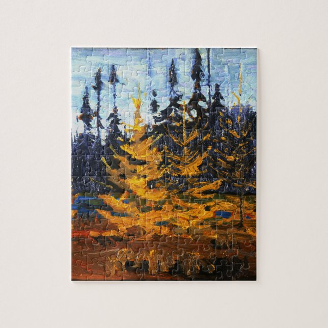 Puzzle Hermoso bosque otoñal canadiense por Tom Thomson (Vertical)