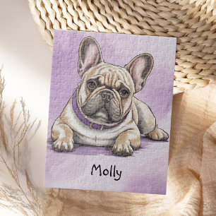 Puzzle Hermoso Bulldog Francés Personalizado