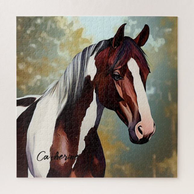 Puzzle Hermoso caballo de pintura (Vertical)