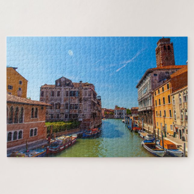 Puzzle Hermoso canal panorámico en Venecia, Italia (Horizontal)