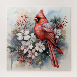 Puzzle Hermoso cardenal rojo