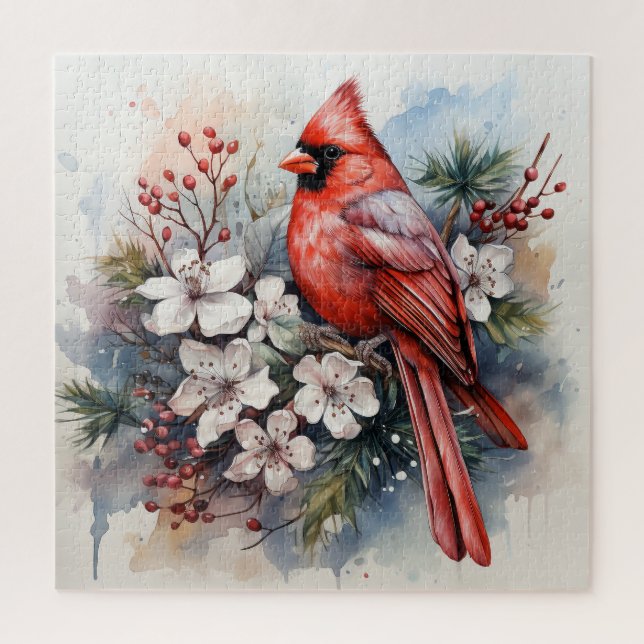 Puzzle Hermoso cardenal rojo (Vertical)