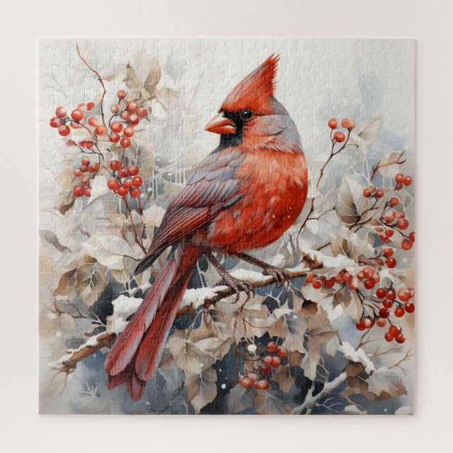 Puzzle Hermoso cardenal rojo (Vertical)