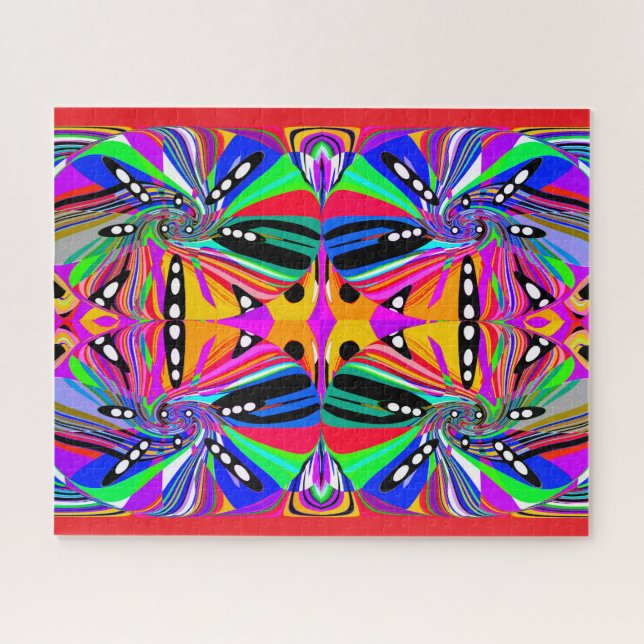 Puzzle Hermoso carnaval de colores arte abstracto (Horizontal)