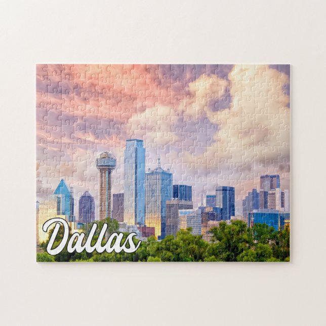 Puzzle Hermoso centro de Dallas, Texas, Estados Unidos (Horizontal)