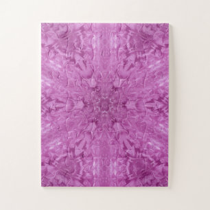 Puzzle Hermoso Chica Rosa Lace Kaleidoscope Patrón