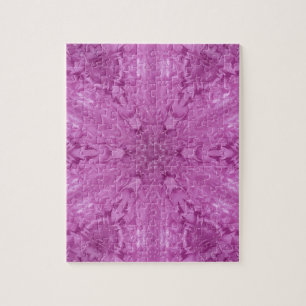 Puzzle Hermoso Chica Rosa Lace Kaleidoscope Patrón