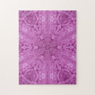 Puzzle Hermoso Chica Rosa Lace Kaleidoscope Patrón