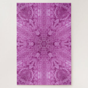 Puzzle Hermoso Chica Rosa Lace Kaleidoscope Patrón