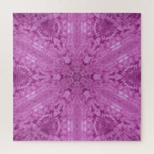 Puzzle Hermoso Chica Rosa Lace Kaleidoscope Patrón