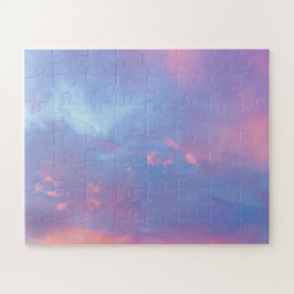 Puzzle Hermoso cielo de verano morado naranja rosa