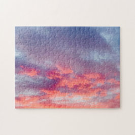 Puzzle Hermoso cielo Naranja rojo y rojo de verano Ji